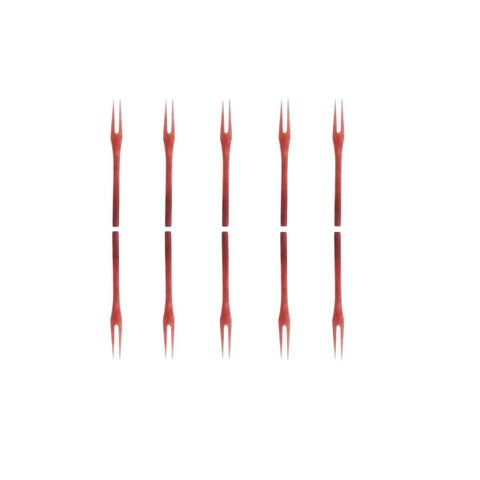 Kit 100 Peças Garfo Petisco Grande De Pau Madeira 22 Cm