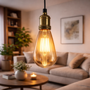 Ver imagem 3 de Kit 2 Lâmpadas Led Filamento 4w Âmbar Bivolt E27 Vintage Retrô