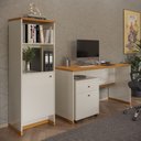 Ver imagem 2 de Conjunto Escritório Mesa Armário Gaveteiro Berlin - Vianossa