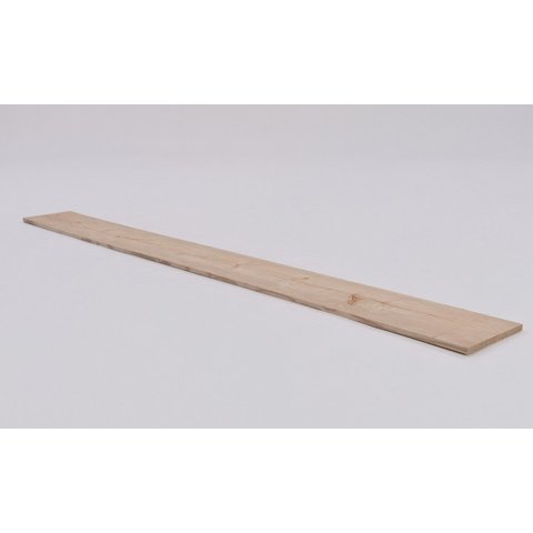 Tábua Aplainada Prateleira/artesanato de Pinus Tratado com Nós 28x1,8x290 Centímetros - Natural Únic