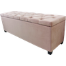Puf Baú Estofado Capitonê Queen 160x40x45cm Cor Rosa - Durabilidade e Elegância para o Seu Lar - 3