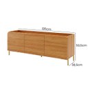 Ver imagem 2 de Rack para TV até 55'' 135cm com 3 Portas e Pés Metálicos Mel BR164