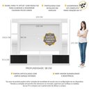 Ver imagem 3 de Estante com Suporte Tv 65" Prateleiras C/ Espelho Oslo Multimóveis V3385