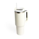 Ver imagem 1 de Caneca Garrafa Térmica Exclusiva 1,2 Litros com Alça e Tampa Branca - Brava