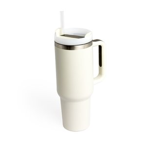 Caneca Garrafa Térmica Exclusiva 1,2 Litros com Alça e Tampa Branca - Brava