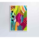 Ver imagem 1 de Quadro Pintura Aquarela Tropical 2 60x40 Cm Vidro Impresso