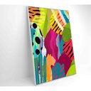 Ver imagem 6 de Quadro Pintura Aquarela Tropical 2 60x40 Cm Vidro Impresso