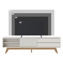 Ver imagem 3 de Rack Ripado para Tvs 75 Viareggio Off White Matte