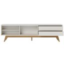 Ver imagem 1 de Rack Ripado para Tvs 75 Viareggio Off White Matte