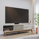 Ver imagem 2 de Rack Ripado para Tvs 75 Viareggio Off White Matte