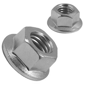 PORCA SEXTAVADA FLANGEADA M10 MA-1,50 ZINCO BRANCO - 50UN