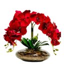 Ver imagem 1 de Arranjo Grande Vaso de Vidro 4 Flores Realista Orquídeas