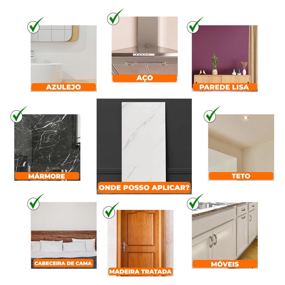Kit 20 Unidades Placa Adesiva Flexível para Parede Linho Cinza Claro 30x60cm - 6
