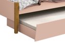 Ver imagem 3 de Cama Babá Solteiro com Auxiliar Simba Rosa Fosco com Madeira - Reller