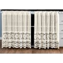 Ver imagem 3 de Cortina Pia Renda Cozinha Bege Lisa Floral 1,60x0,80 Alt