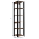 Ver imagem 3 de Estante Livreiro 183cm 05 Prateleiras Preto Montana Proddy Preto Montana