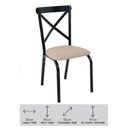 Ver imagem 5 de Conjunto de Mesa com 6 Cadeiras para Cozinha Tampo Retangular Vidro Karina Ciplafe Preto