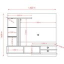 Ver imagem 4 de Painel Suspenso para Tv 55 Polegadas com 2 Portas Sidnei Fendi/naturale