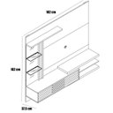 Ver imagem 2 de Painel Suspenso para Tv 55 Polegadas com 2 Portas Sidnei Fendi/naturale