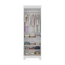 Ver imagem 5 de Guarda-roupa Infantil 62cm 2 Portas com Vidro e 2 Gavetas Bombom Multimóveis Mp4461 Branco-off