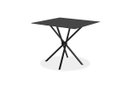 Ver imagem 2 de Conjunto Mesa Tampo de Vidro Preto 80x80 Lizandra com 4 Cadeiras Craqueado