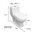 Ver imagem 3 de Vaso Sanitário Monobloco Esmaltado Completo Xambre Mx106