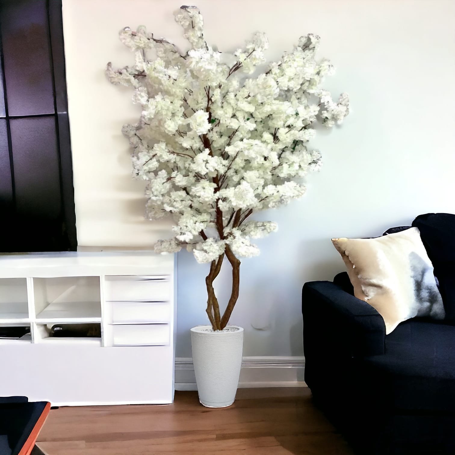 Árvore Artificial Cerejeira Premium Flores 170cm Cor Perola - 4