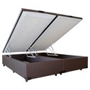 Ver imagem 2 de Cama Box Baú Super King Corino(1.93x203) - Marrom