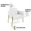 Ver mais imagens de Sofá Namoradeira e 2 Poltronas Pé de Ferro Dourado Marisa Corino Branco D03 - D'Rossi