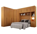 Ver imagem 2 de Dormitório Modulado Casal Orion 100% MDF Cinamomo - Leifer