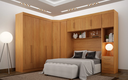 Ver imagem 1 de Dormitório Modulado Casal Orion 100% MDF Cinamomo - Leifer
