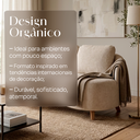 Ver imagem 3 de Sofá Tecido Bouclé Orgânico Curvo 2 Lugares Offwhite Acabamento Premium Sala Recepção