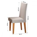 Ver imagem 4 de Mesa de Jantar 4 Lugares Floripa Mel/blonde/veludo Marfim - Viero Móveis
