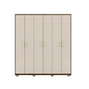 Ver imagem 2 de Guarda-roupa Noronha 6 Portas Imbuia Fendi 4 Gavetas Internas com Cabideiro