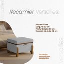 Ver imagem 7 de Puff Recamier Baú Versallies 50 Cm para Sala Quarto Bouclé