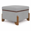 Ver imagem 3 de Puff Recamier Baú Versallies 50 Cm para Sala Quarto Bouclé