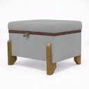 Ver imagem 2 de Puff Recamier Baú Versallies 50 Cm para Sala Quarto Bouclé