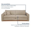 Ver imagem 5 de Sofá Cama Retrátil e Reclinável 2 Lugares Pés Madeira Maciça 230cm França Yescasa