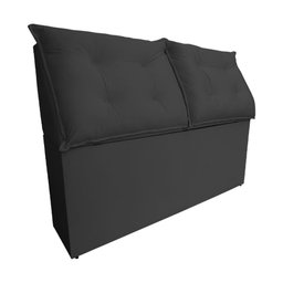 Cabeceira Baú 1,95 King Estofada Preto - 3
