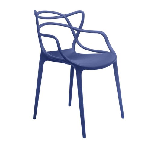 Cadeira Allegra Azul Bic em Polipropileno para Sala de Jantar e Área Externa