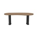 Ver imagem 6 de Escrivaninha Mesa Escritório Diretor Organic Curva com 2 Gavetas 200cm Marrom Artany