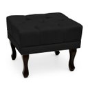 Ver imagem 5 de Kit 1 Poltrona Elizabeth + 1 Puff Retro para Sala de Estar Clássica Confortável e Reforçada Suede