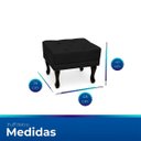 Ver imagem 6 de Kit 1 Poltrona Elizabeth + 1 Puff Retro para Sala de Estar Clássica Confortável e Reforçada Suede