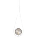 Ver imagem 2 de Kit 2 Pendentes Lustre On Drop Branco Globo de Vidro Fumê