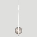 Ver imagem 3 de Kit 2 Pendentes Lustre On Drop Branco Globo de Vidro Fumê