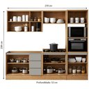 Ver imagem 4 de Cozinha Completa 11 Pts 3 Gavs s/ Tampo Áurea Cinamomo/Fendi