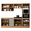 Ver imagem 3 de Cozinha Completa 11 Pts 3 Gavs s/ Tampo Áurea Cinamomo/Fendi