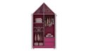 Ver imagem 5 de Casinha 2p Roupeiro C/pés Cor:pink Ploc e Branco