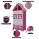 Ver imagem 6 de Casinha 2p Roupeiro C/pés Cor:pink Ploc e Branco