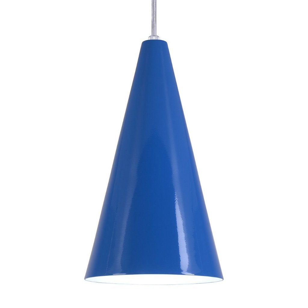 Pendente Cone Luminária Lustre Alumínio Azul Royal - T&T Iluminação - 3